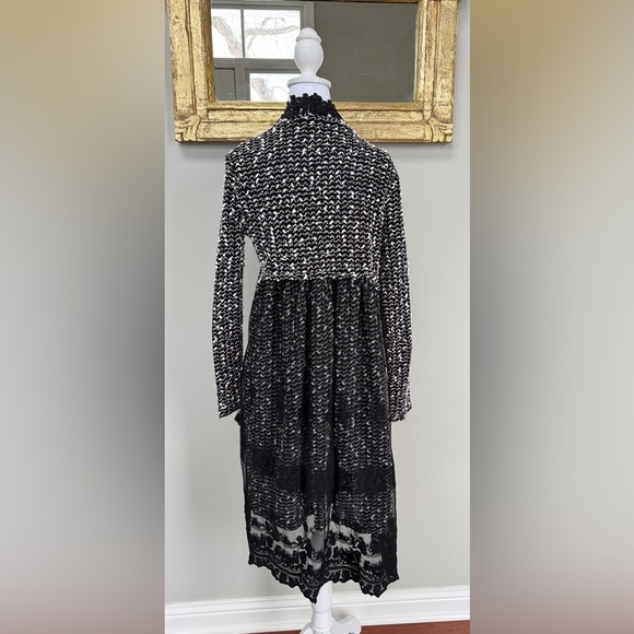 A'Reve Sweaters - Black and White Knit Cardigan